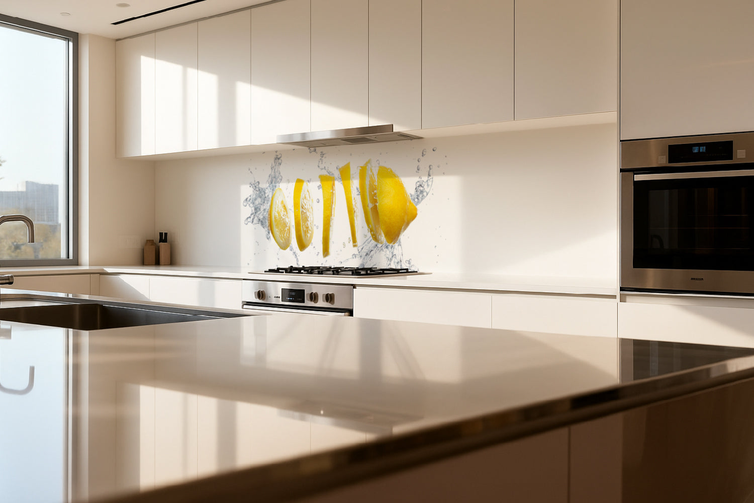 Küchenrückwand Zitrone Splash