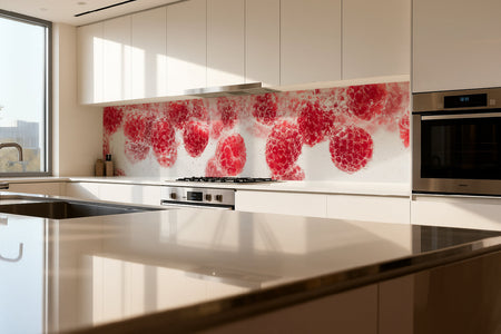 Küchenrückwand Himbeeren Sprudel