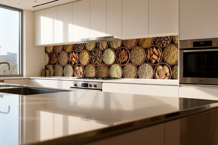 Küchenrückwand Gewürzschalen Design