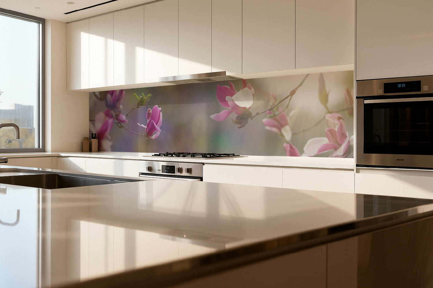 Küchenrückwand Magnolien