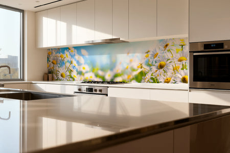Küchenrückwand Margeriten Frühlingsblumen