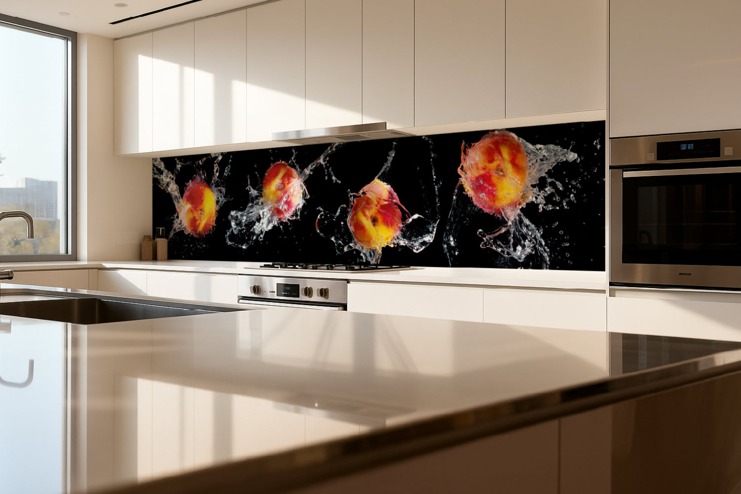 Küchenrückwand Pfirsich Splash