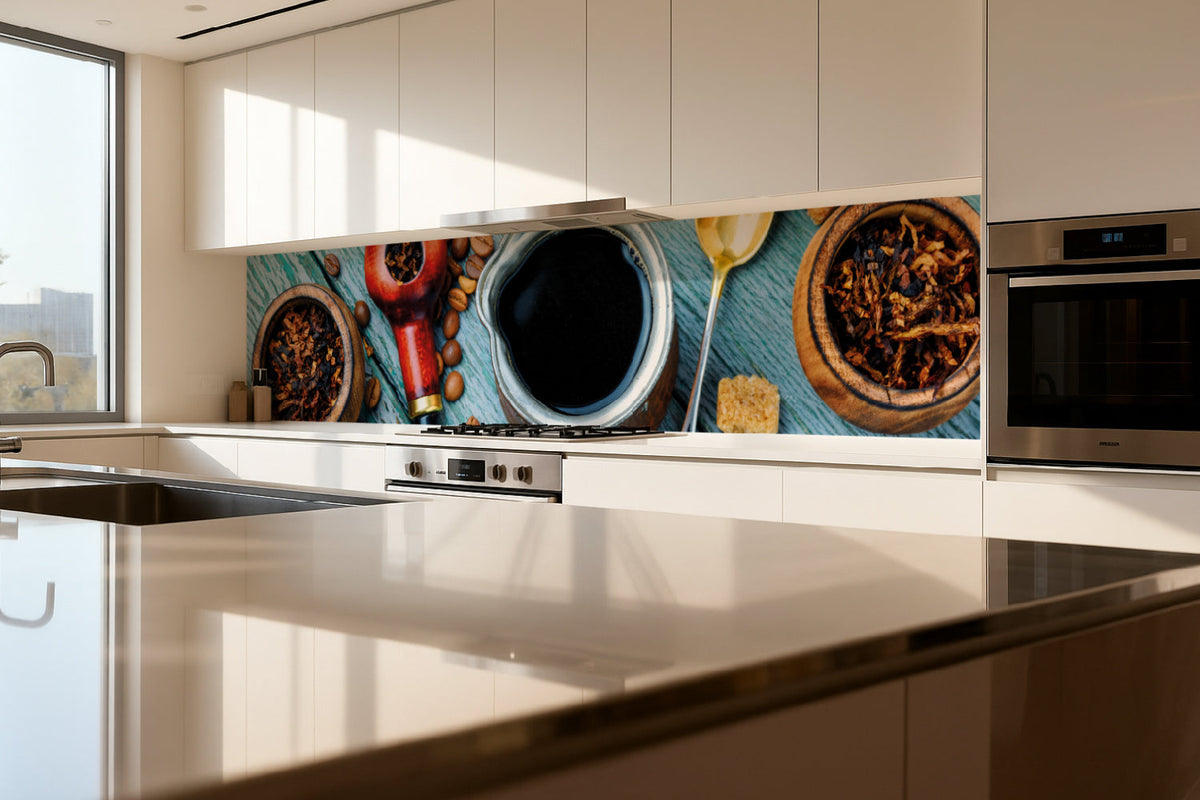 Küchenrückwand Kaffee & Pfeife Vintage