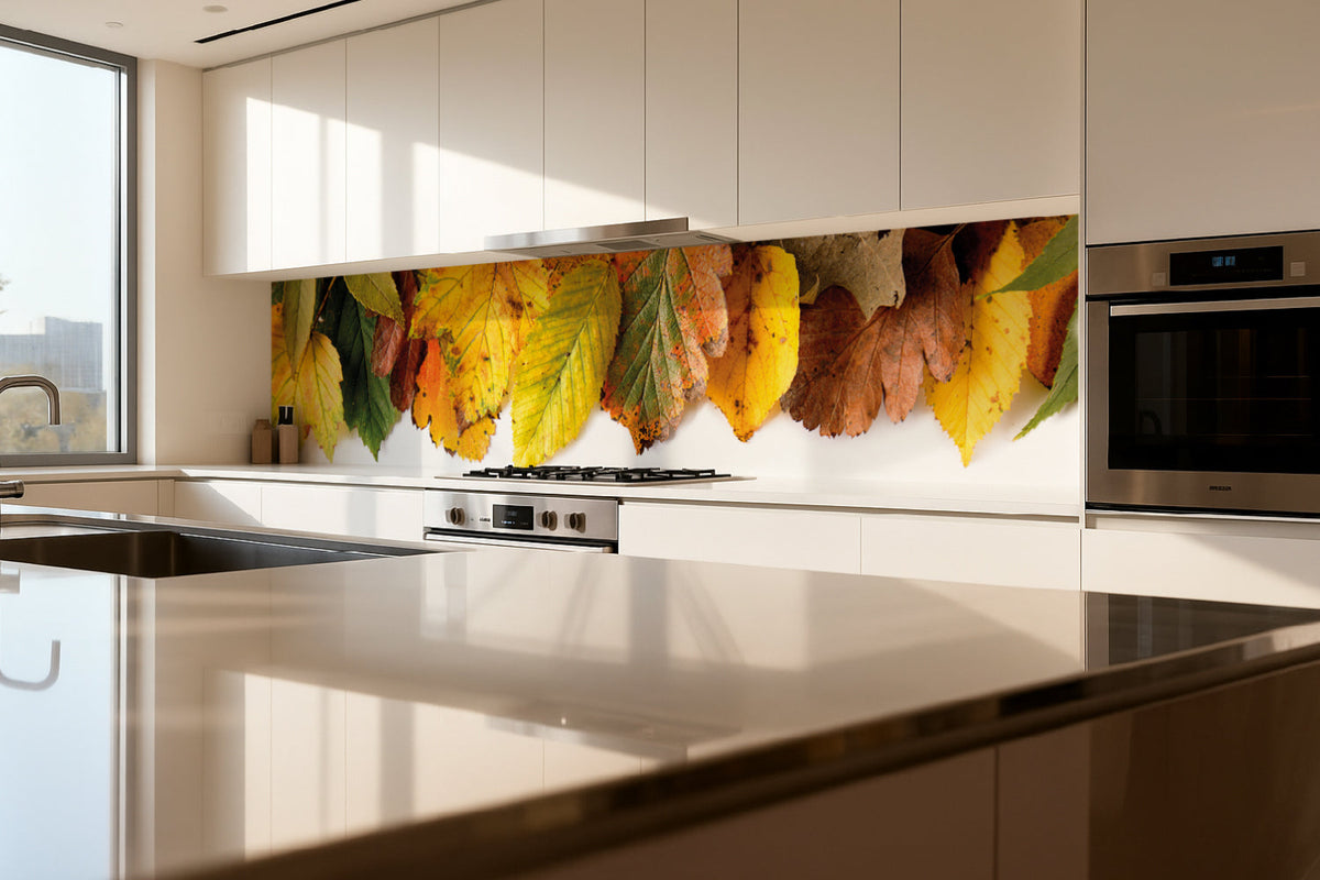 Küchenrückwand Bunte Blätter Herbst