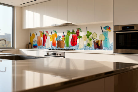 Küchenrückwand Bunte Cocktails