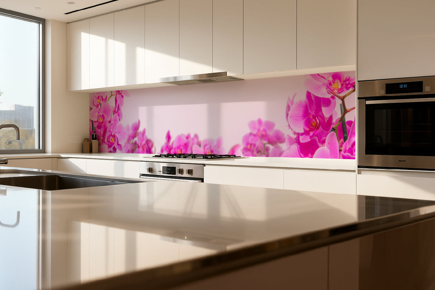 Küchenrückwand Orchideen Stilvoll