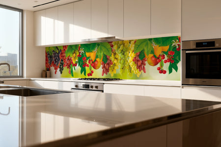 Küchenrückwand Früchte & Trauben Bunt