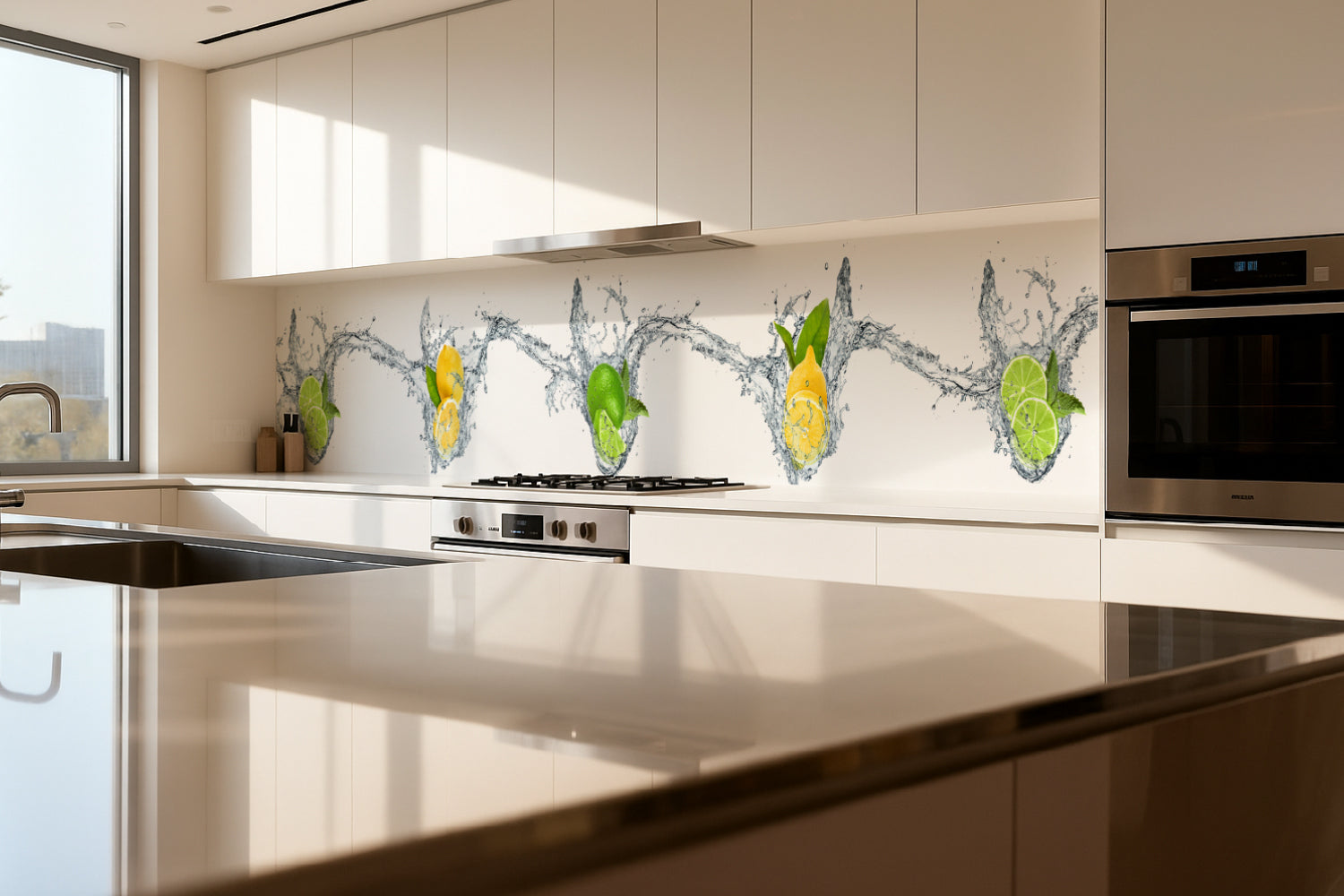 Küchenrückwand Zitrone & Limette