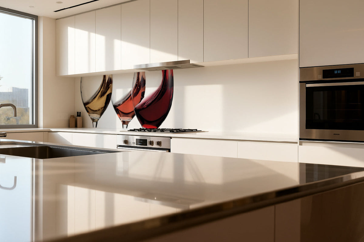 Küchenrückwand Weingläser