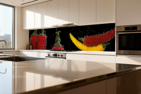 Küchenrückwand Rote & Gelbe Chili