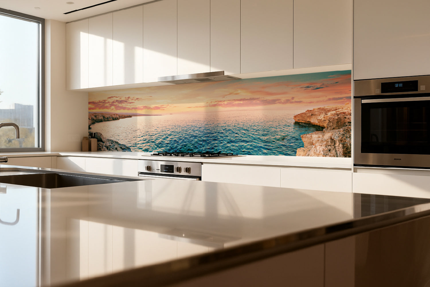 Küchenrückwand Sonnenuntergang am Meer