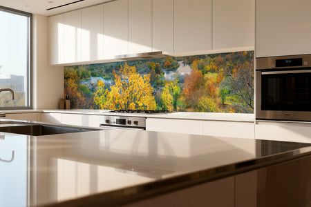 Küchenrückwand Herbstlandschaft am Fluss