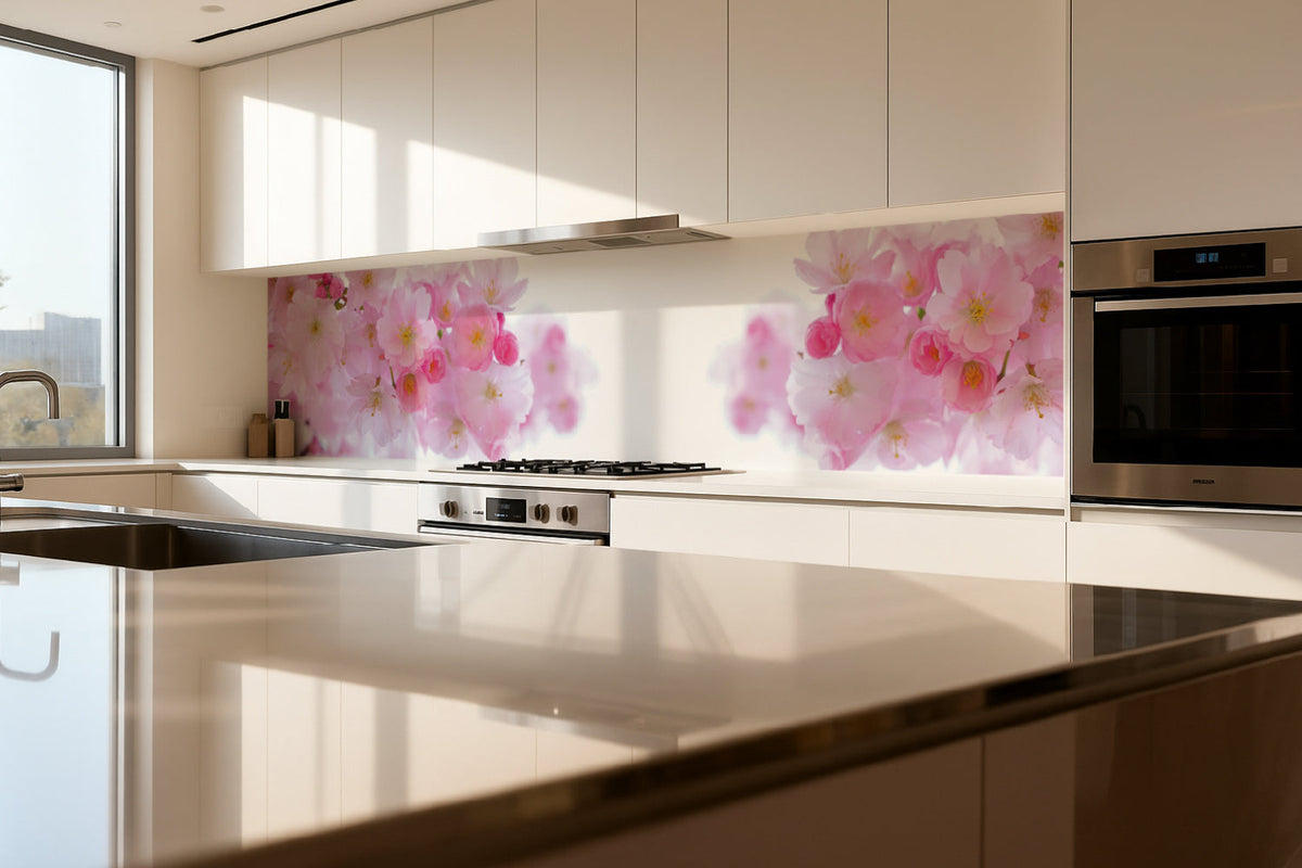 Küchenrückwand Japanische Kirschblüten