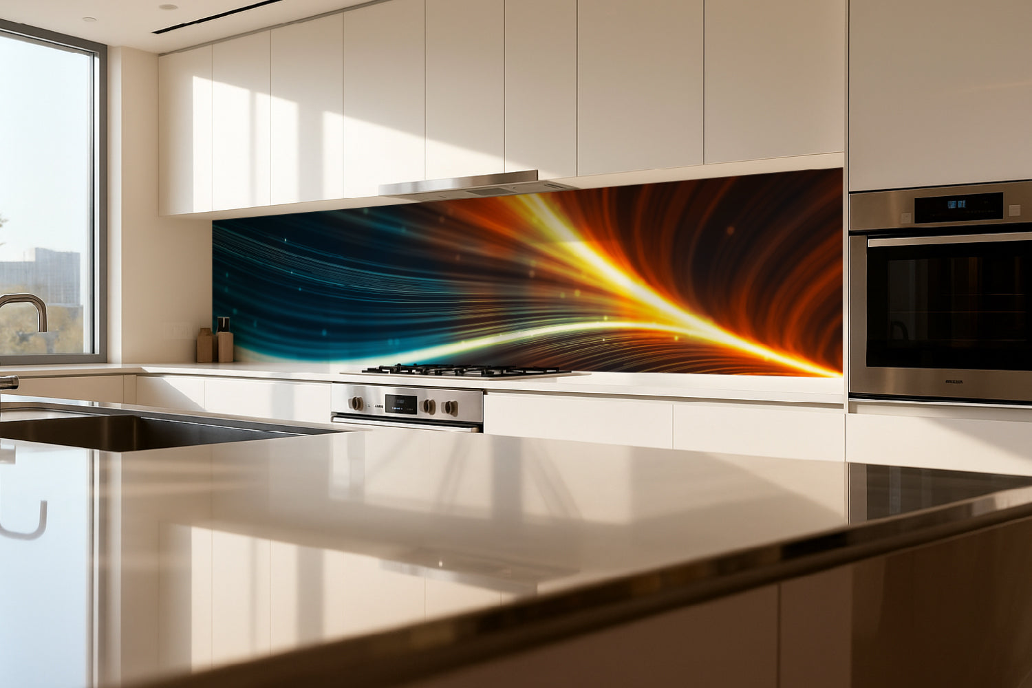 Küchenrückwand Abstraktes Lichtspiel