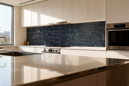 Küchenrückwand Kreidetafel mit Matheformeln