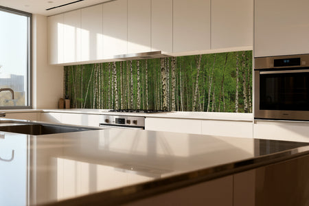 Küchenrückwand Birkenwald