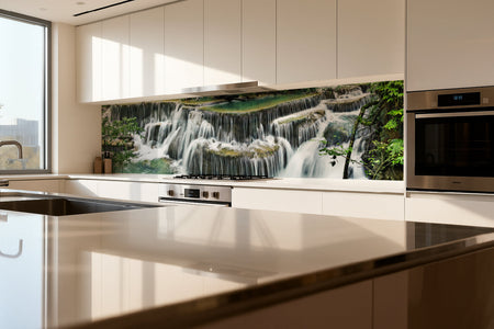 Küchenrückwand Wasserfall im Dschungel
