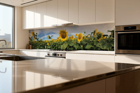 Küchenrückwand Sonnenblumenfeld