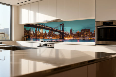 Küchenrückwand Skyline & Brücke