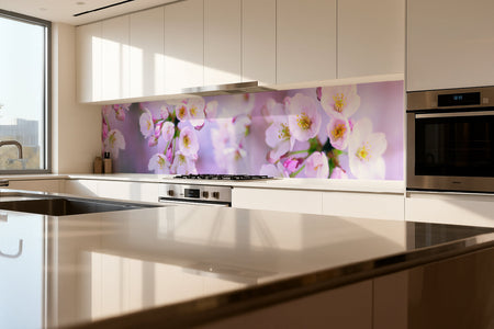 Küchenrückwand Kirschblüten