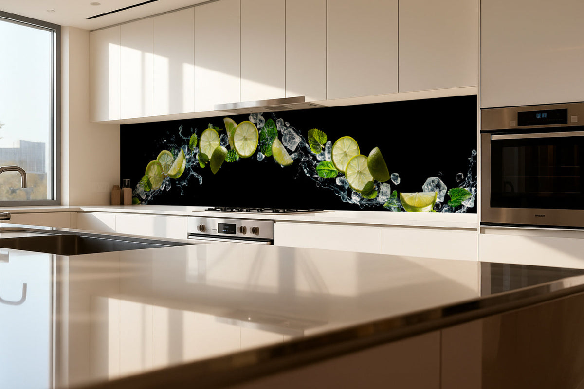Küchenrückwand Limetten & Minze