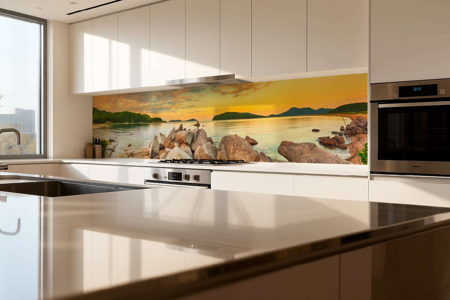 Küchenrückwand Sonnenuntergang am Meer