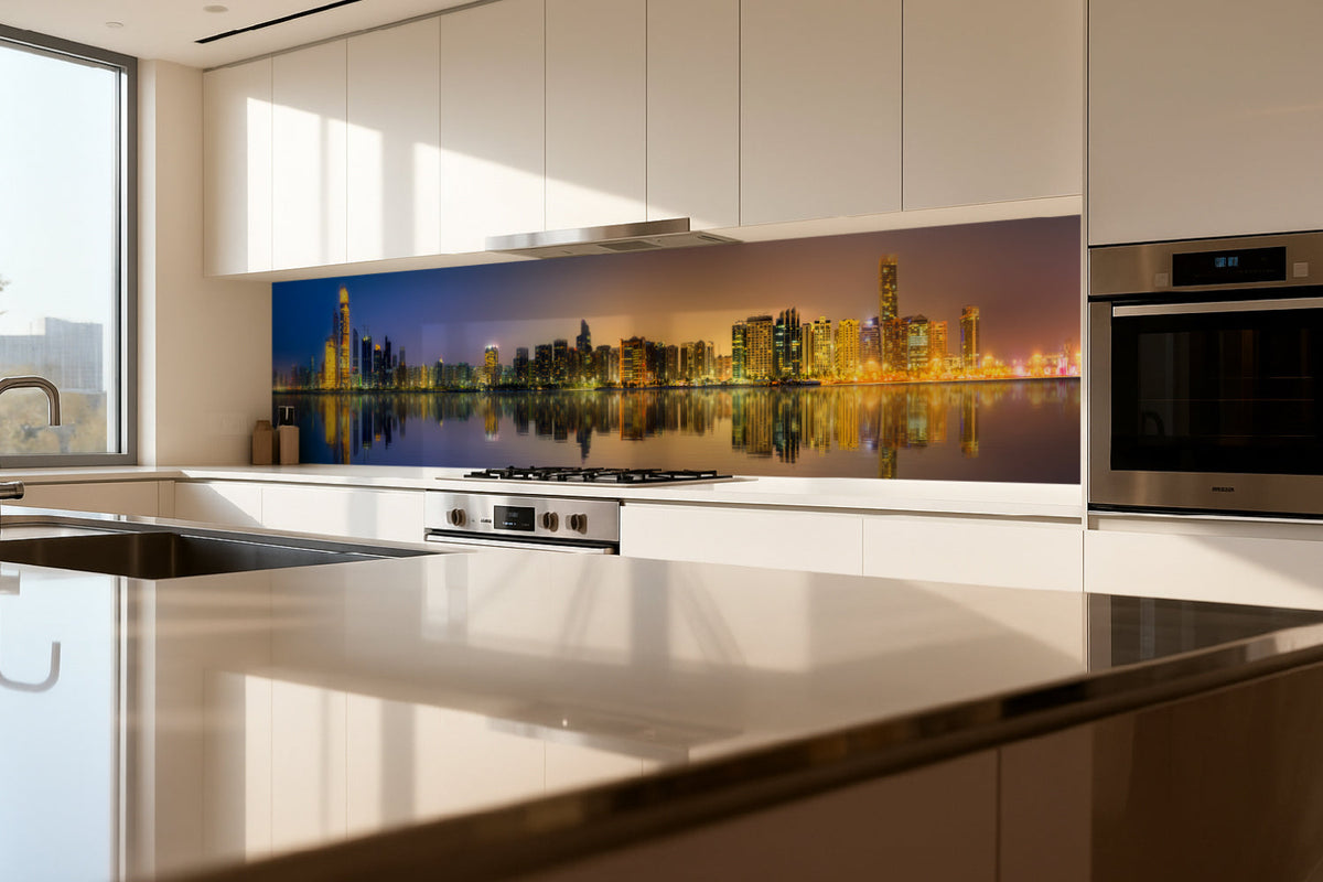 Küchenrückwand Modernes Stadtpanorama
