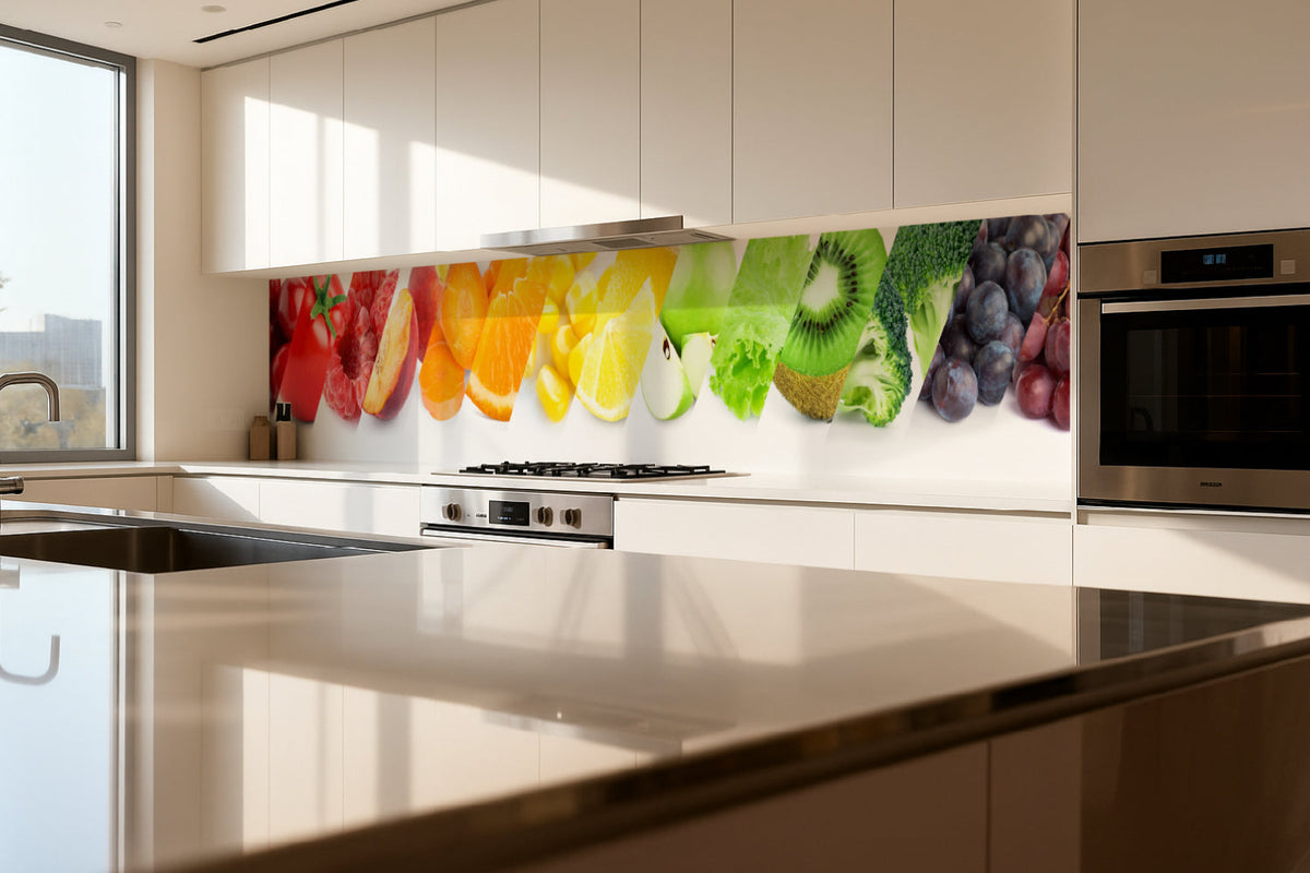 Küchenrückwand Buntes Obst & Gemüse