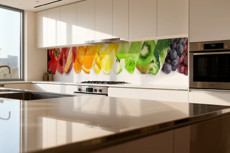 Küchenrückwand Buntes Obst & Gemüse