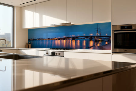 Küchenrückwand Brücke über dem Fluss