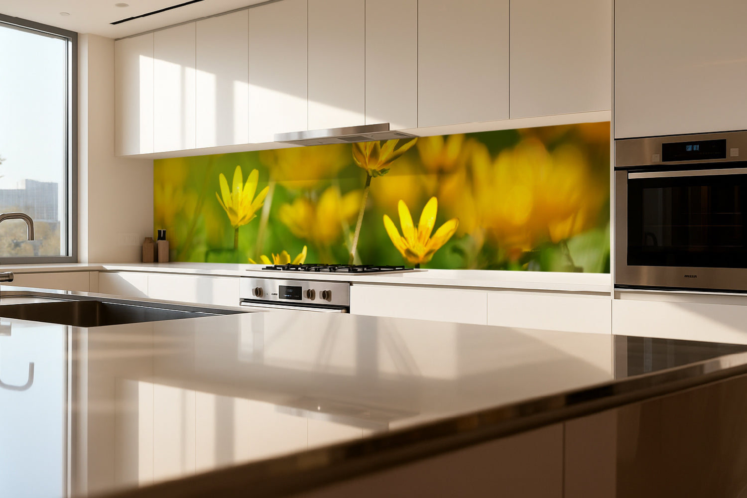 Küchenrückwand Frühlingsblumen