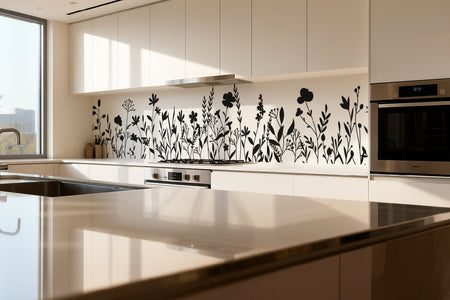 Küchenrückwand Minimal Art Blumen