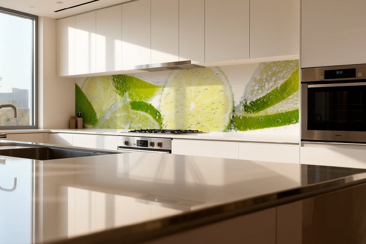 Küchenrückwand Spritzige Limetten