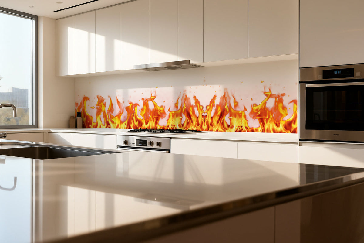 Küchenrückwand Feuer Flammen Design