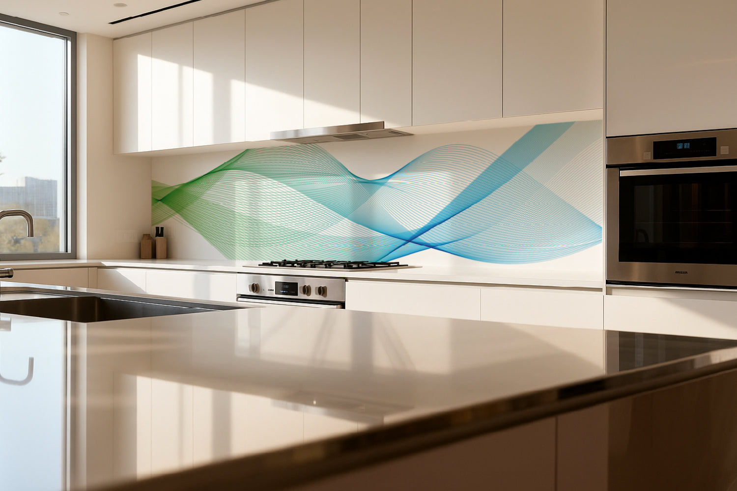 Küchenrückwand Abstrakte Wellen