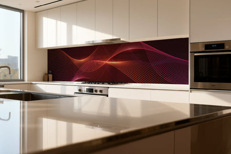 Küchenrückwand Modern Abstrakt Wellen