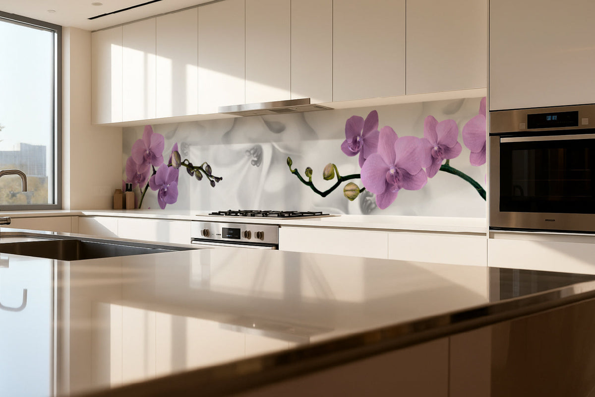 Küchenrückwand Orchidee Lila Design