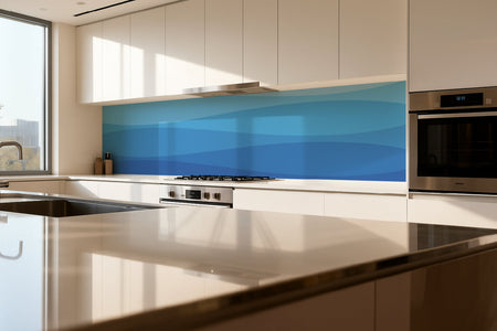 Küchenrückwand Sanfte Blautöne Design