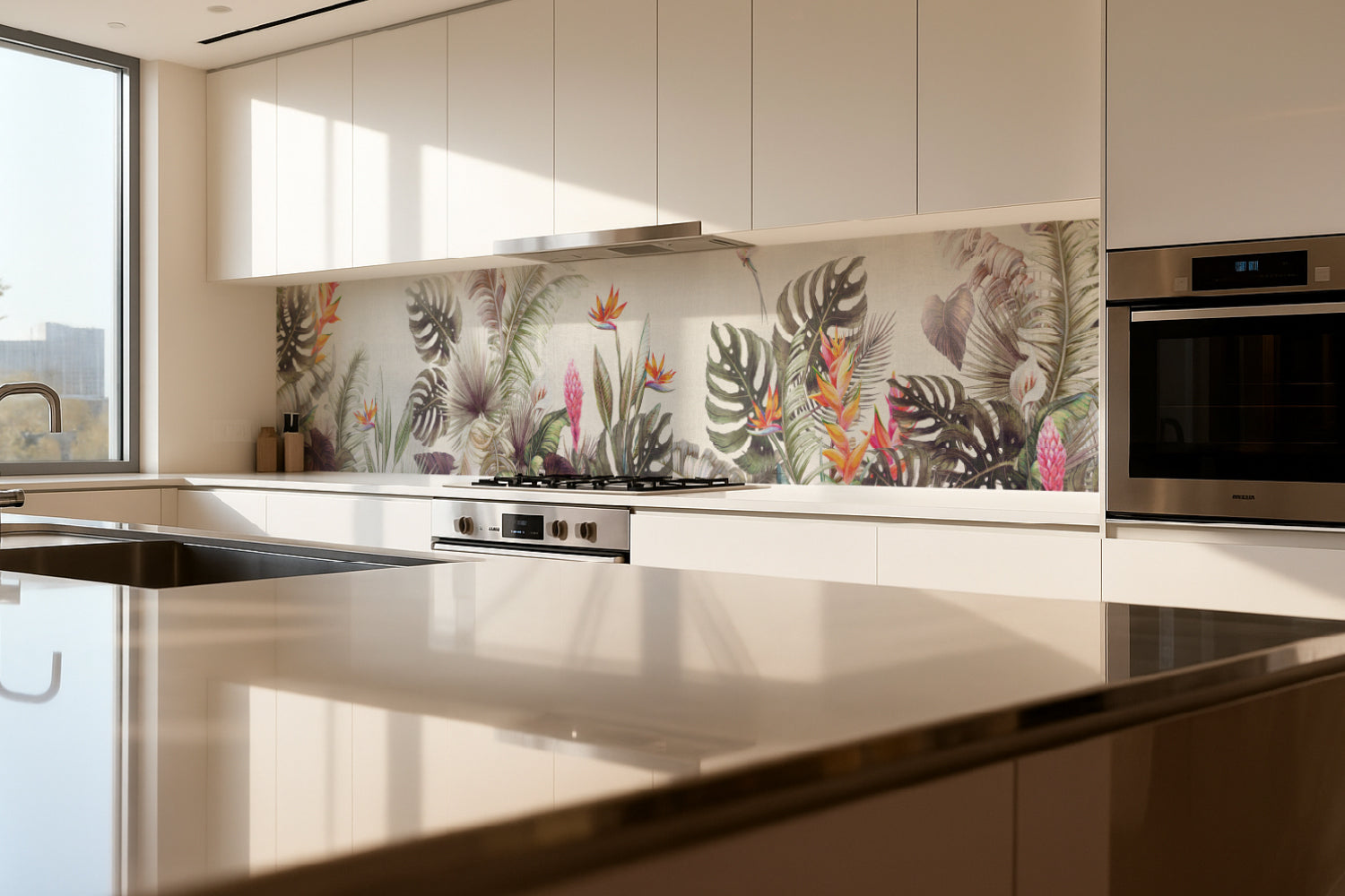 Küchenrückwand Tropische Blätter