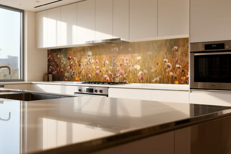 Küchenrückwand Blütenfeld Naturmotiv