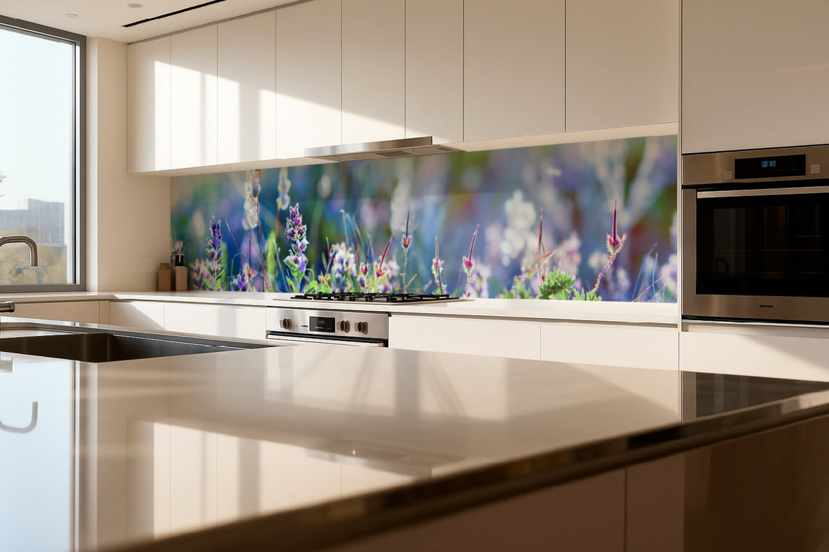 Küchenrückwand Zarte Frühlingsblumen