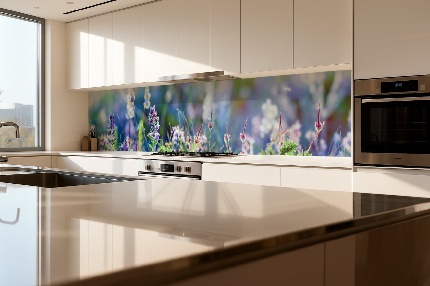 Küchenrückwand Zarte Frühlingsblumen