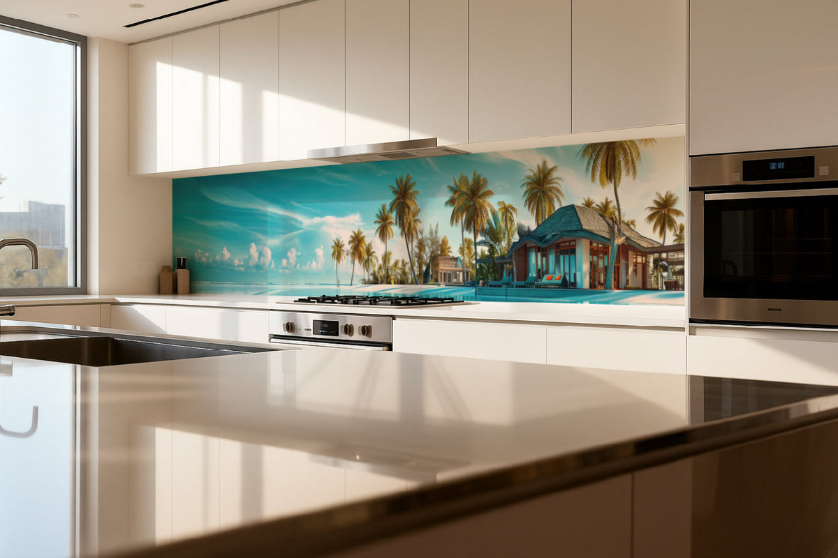 Küchenrückwand Palmenstrand