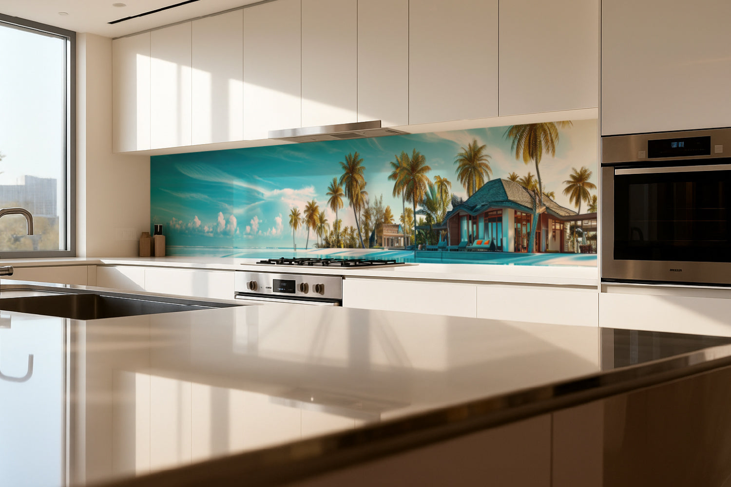 Küchenrückwand Palmenstrand