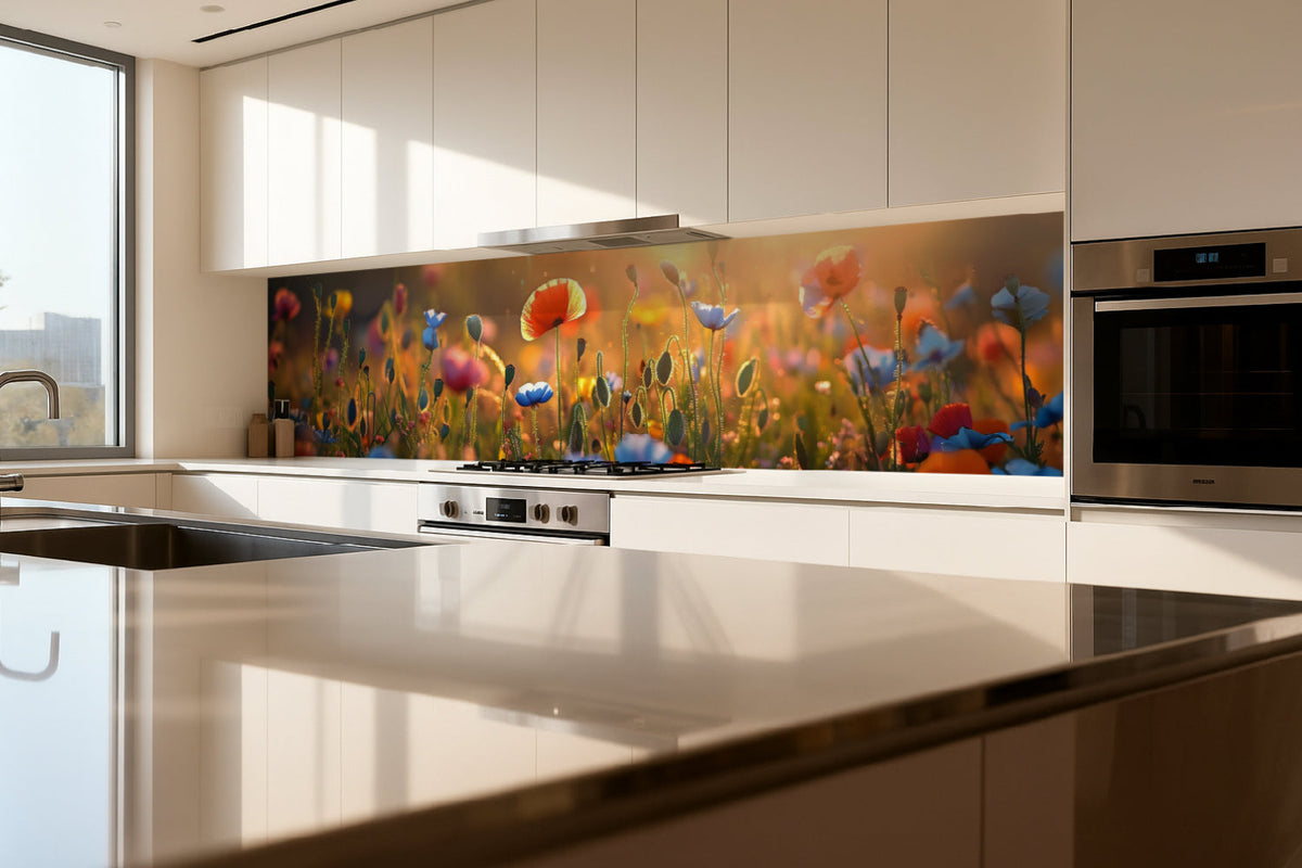 Küchenrückwand Sommerliche Wildblumen