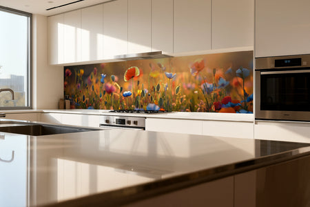 Küchenrückwand Sommerliche Wildblumen