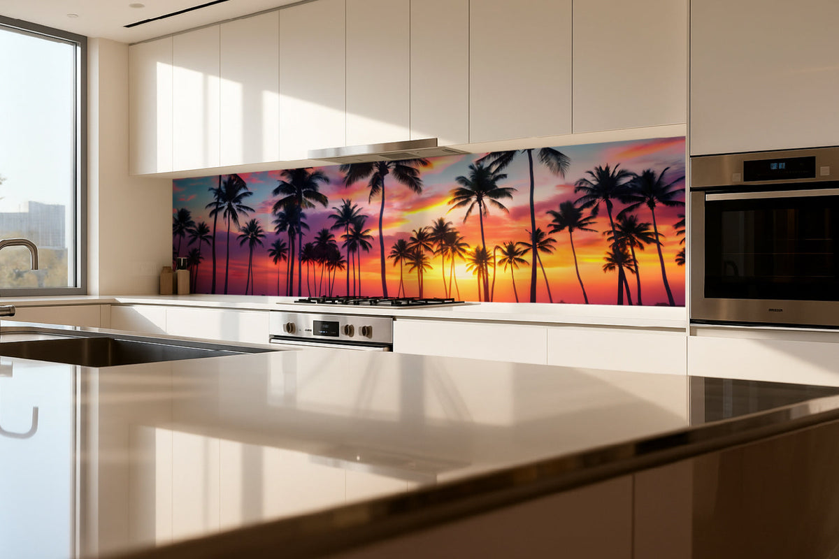 Küchenrückwand Tropischer Sonnenuntergang