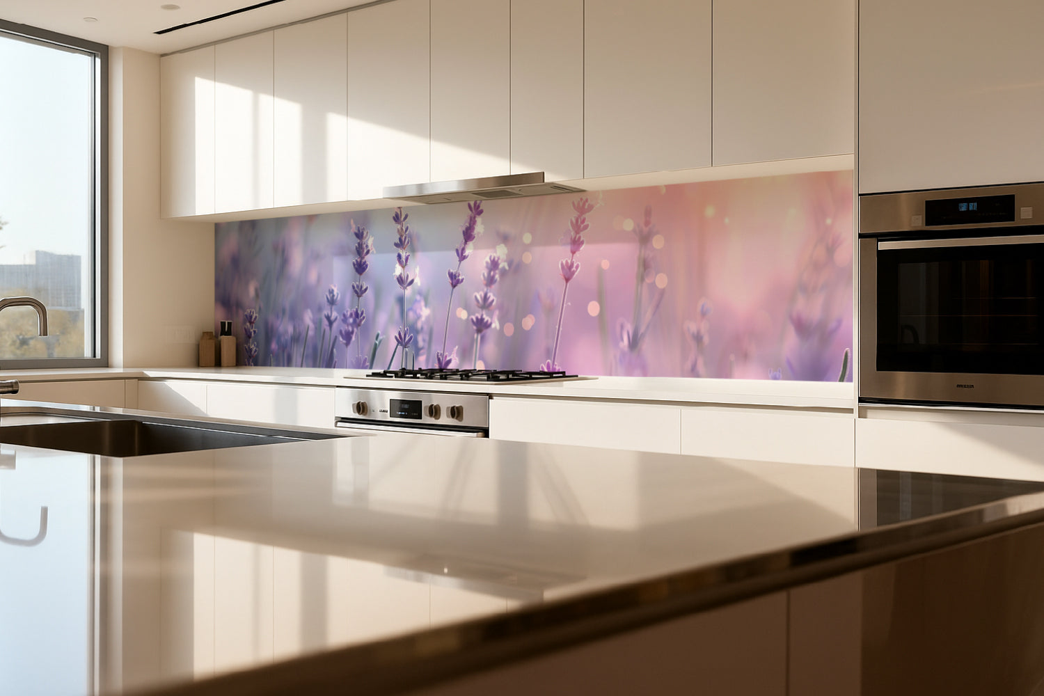 Küchenrückwand Blumenmotiv Lavendel