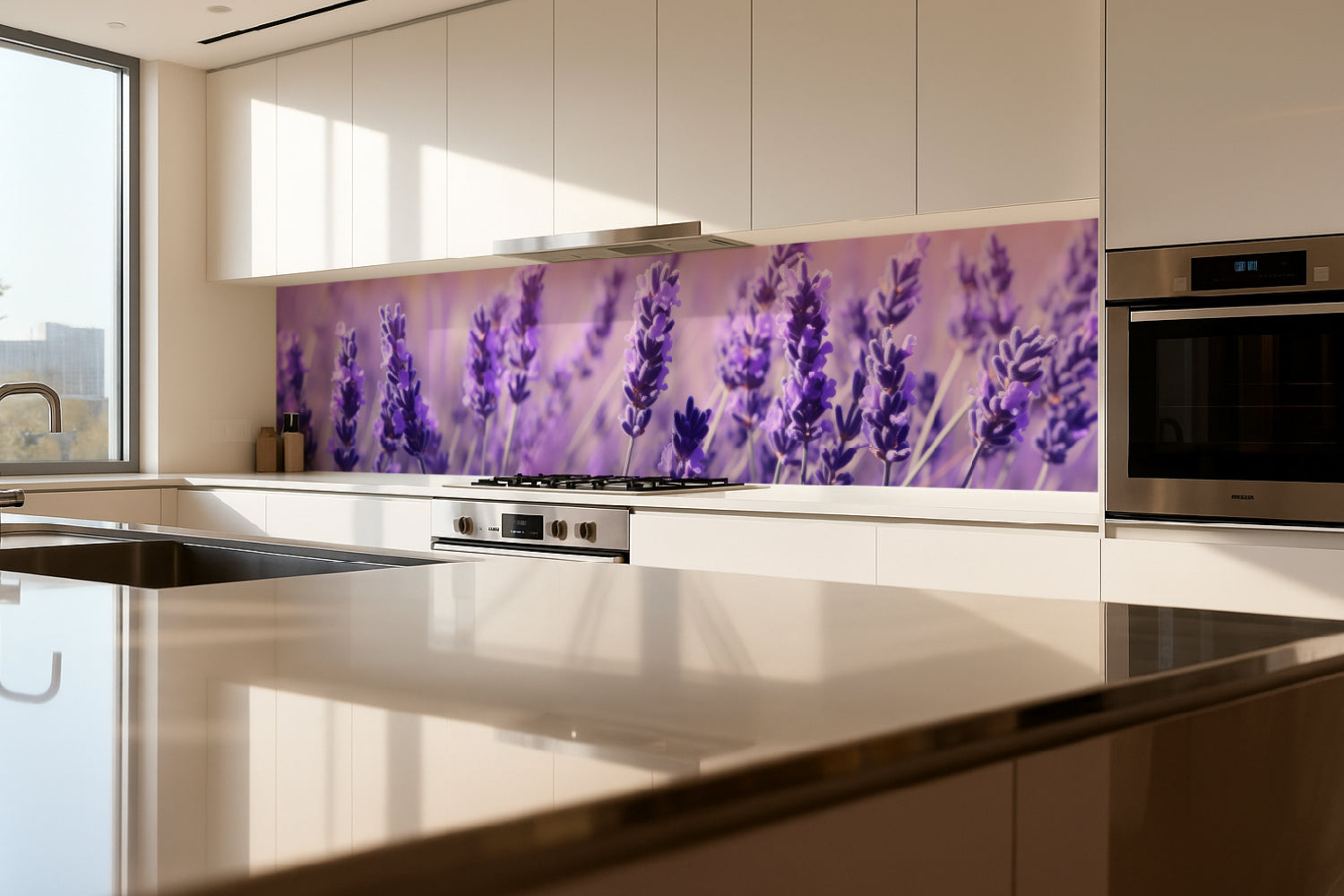 Küchenrückwand Lavendelfeld