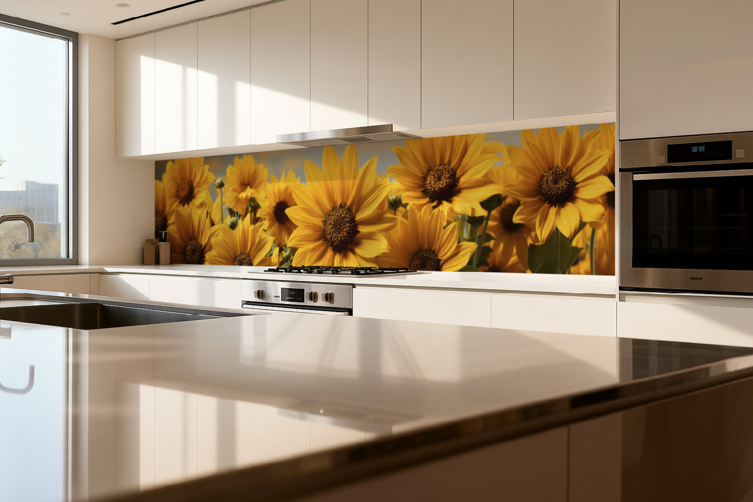 Küchenrückwand Sonnenblumenfeld
